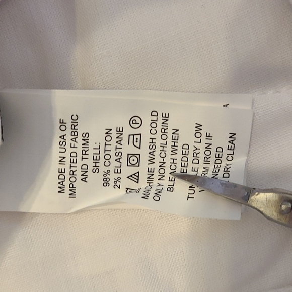 Kate Spade NWOT Broome Street fresh white denim wide leg pants/culottes - Picture 13 of 14